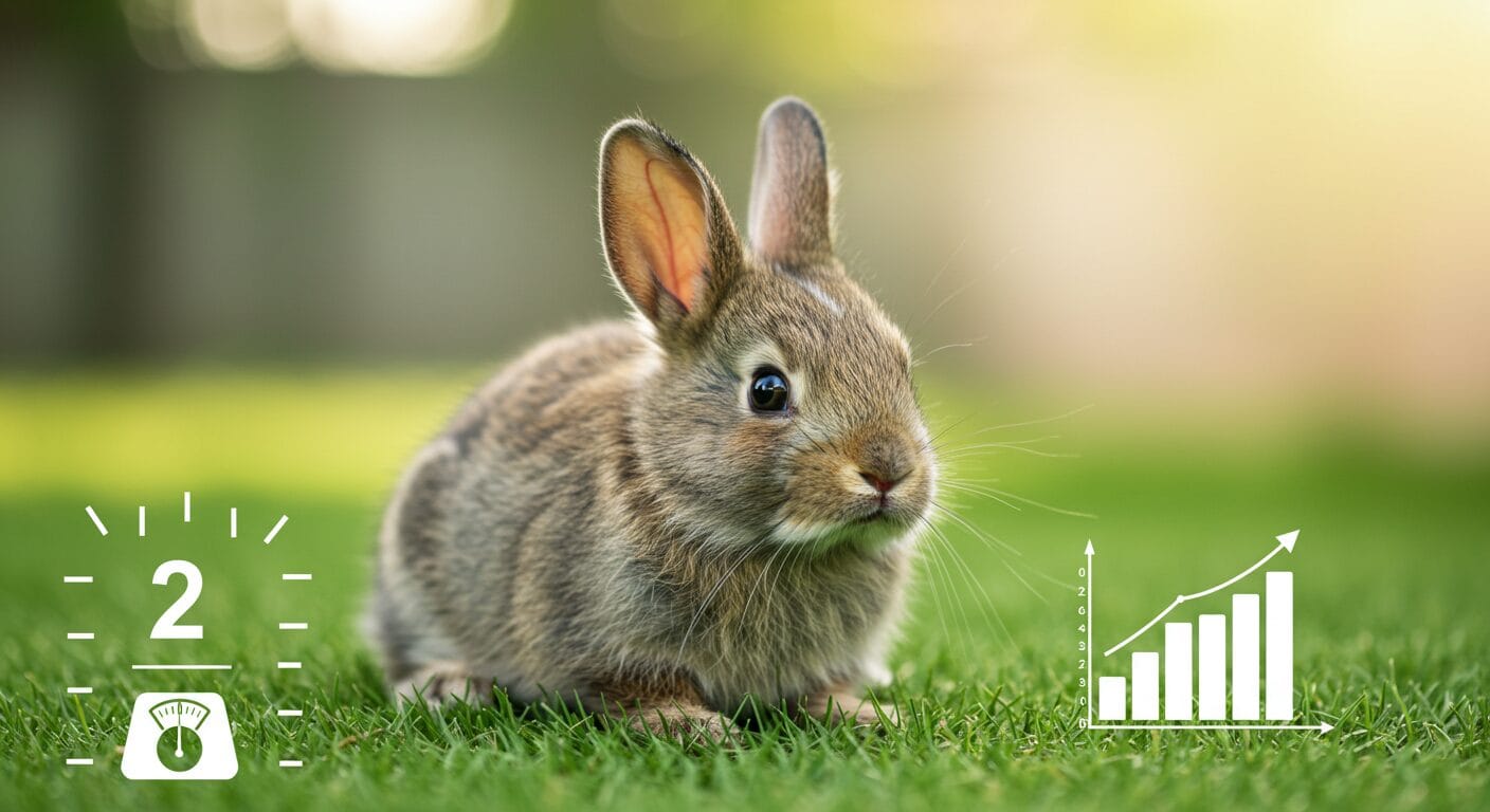 【ミニウサギ】2ヶ月目の体重｜成長の目安と健康管理ガイド