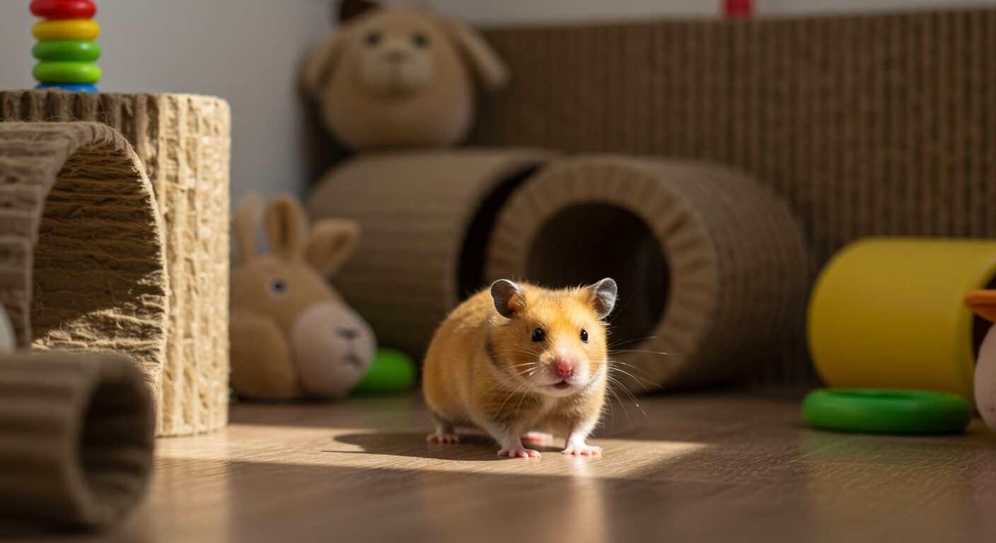 ゴールデンハムスターの散歩｜小動物のペット飼育ガイド