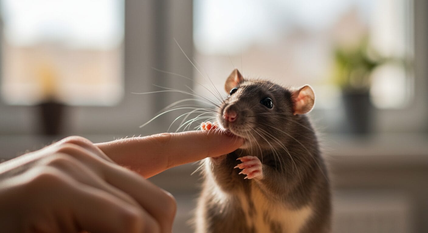 【ファンシーラットの噛み癖】原因と対策！ストレス行動からしつけまで徹底ガイド