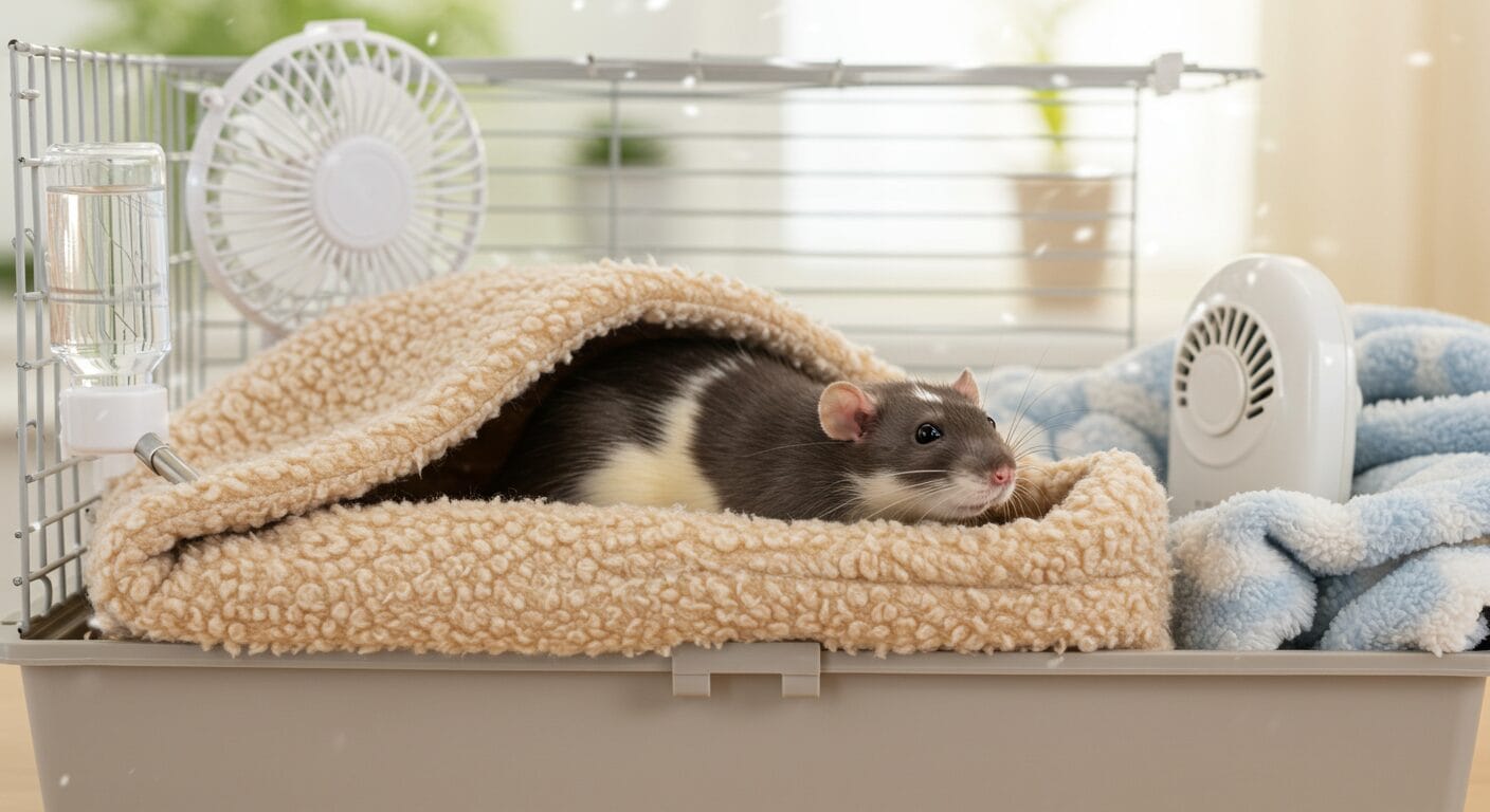 【ファンシーラット飼育】温度管理の完全ガイド｜季節ごとの対策と快適な飼育環境を解説