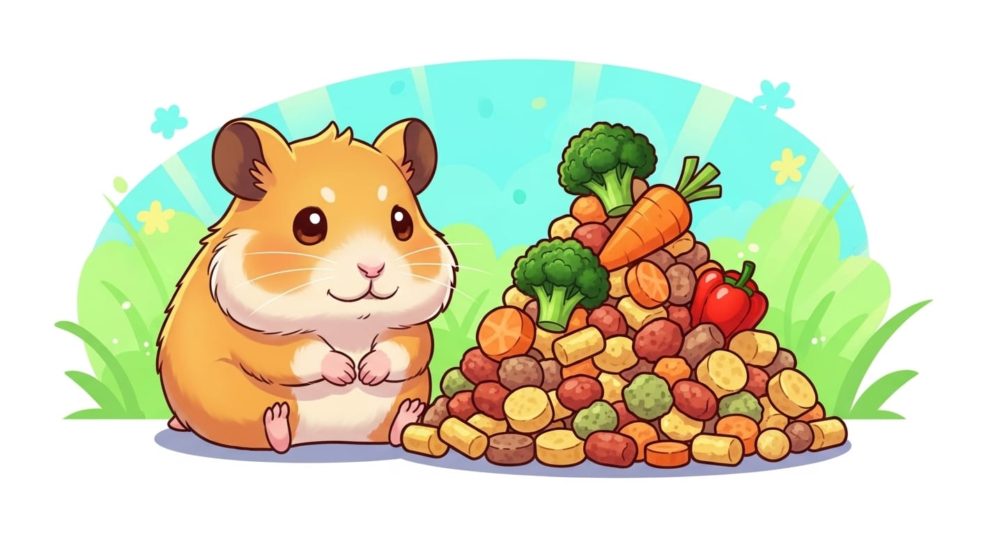 【もう迷わない！】ゴールデンハムスターの餌の量とあげ方、これさえ読めばバッチリ！