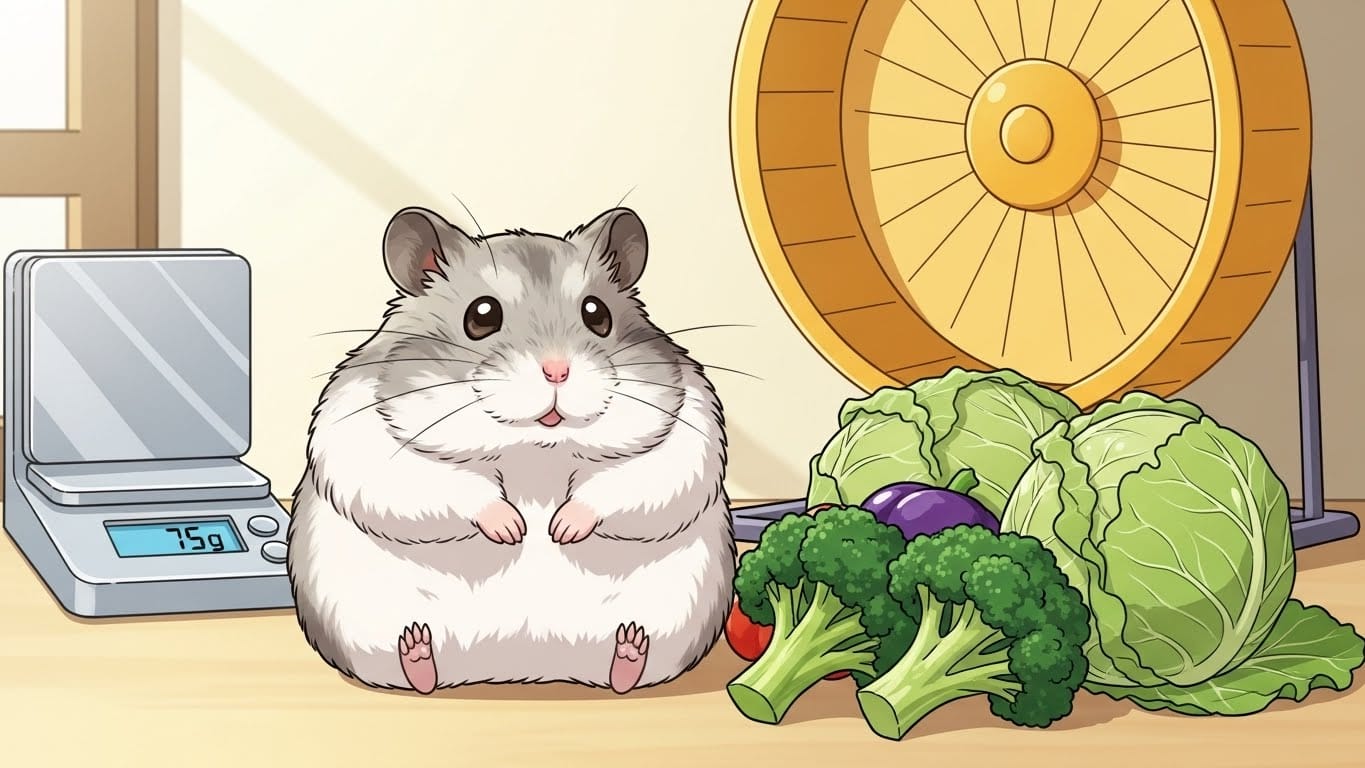 ジャンガリアンハムスターが50gになっちゃった！これって太りすぎ？ダイエットのコツを現役大学生飼い主が教えるよ