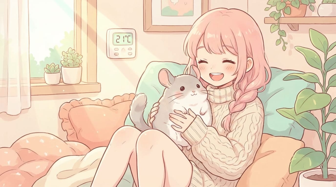 チンチラが「あちぃ〜」ってならないために！命を守るエアコン術と快適温度のヒミツ